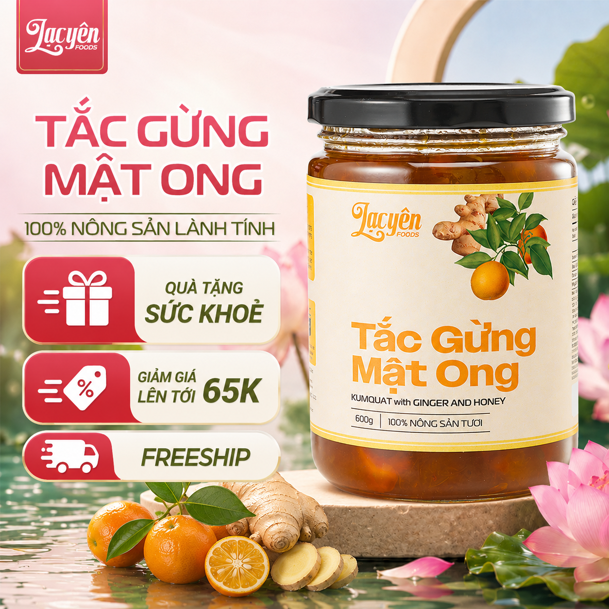 Tắc Gừng Mật Ong Lạc Yên Foods