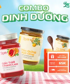 COMBO DINH DƯỠNG - Tắc Gừng Mật Ong + Gấc Tươi Chanh Leo + Qùa Tặng